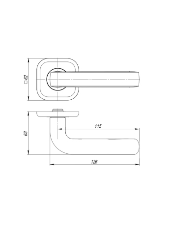 Ручка Fuaro (Фуаро) раздельная K.TRD62.TOROID.LITE BL-24 черный