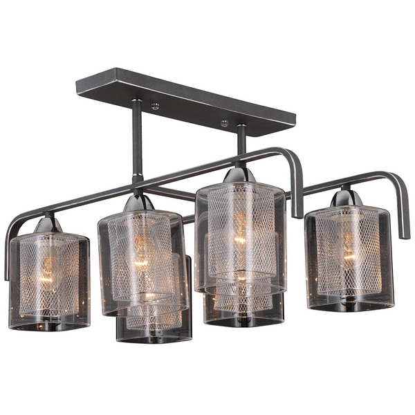 Потолочная люстра Natali Kovaltseva 75066 75066/6C STAIN SILVER