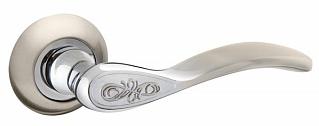 Ручка дверная межкомнатная Fuaro Aria RM SN/CP-3 матовый никель/хром