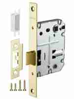 Замок дверной межкомнатный сантехнический Fuaro Plastic P72-50 GP латунь пласт.яз.