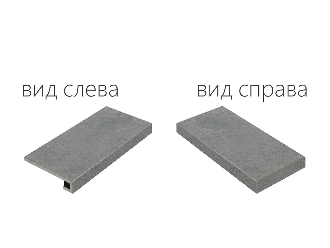 Ступень угловая правая Italon Materia Carbonio Scalino Angolare Destro 620070000808 120х33