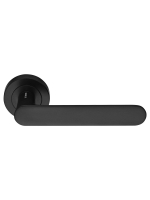 Ручка дверная Morelli Luxury LE BOAT R2 NERO раздельная на круглом основании, цвет черный, латунь