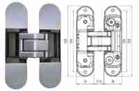 Петля дверная скрытой установки Krona Koblenz Kubica 8000 DXSX 60кг. мат.никель