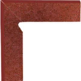 Плитка клинкерная цоколь левый структурный Paradyz Taurus Brown 2-х элем 30х8,1