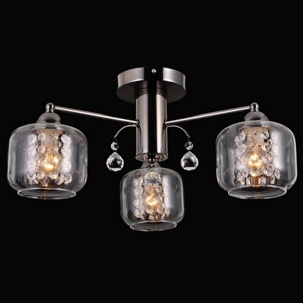 Люстра потолочная Natali Kovaltseva LAINA 75091/3C DARK CHROME