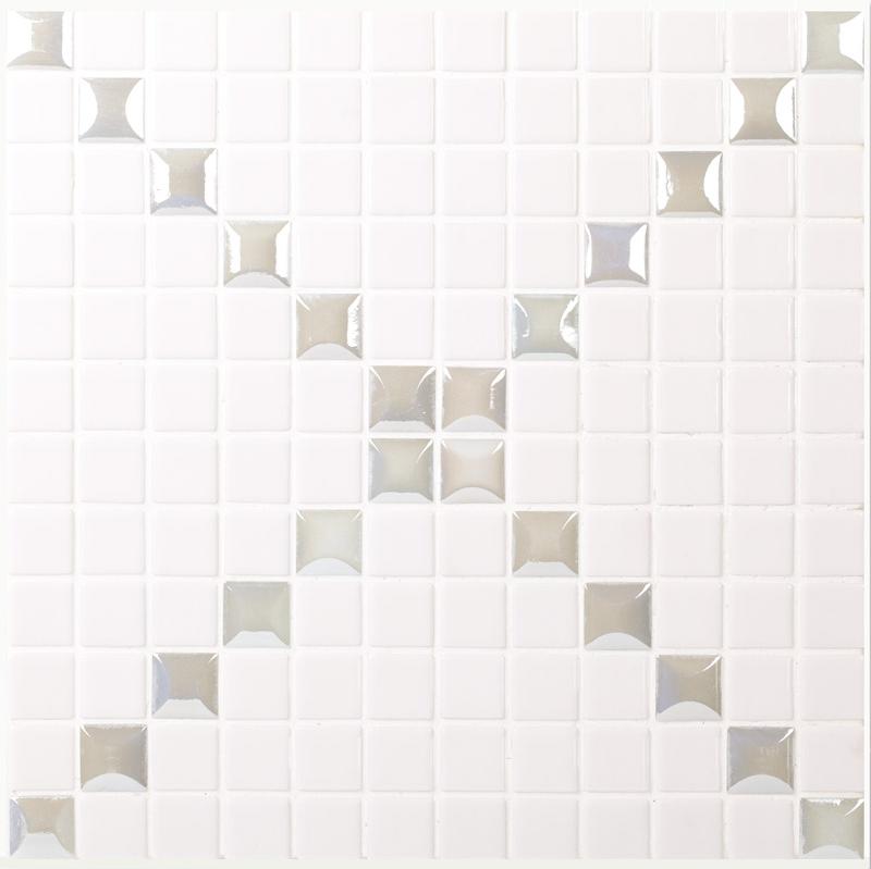 Мозаика Vidrepur MIXED Trento Edna White (на сетке) 31,7х31,7