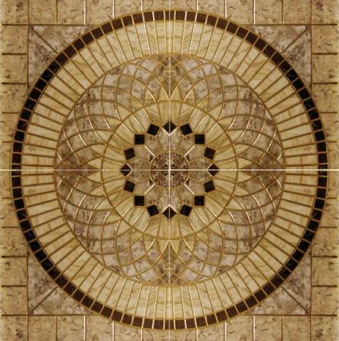 Керамогранит Infinity Ceramic Tiles Rimini Roseton Beige напольная 120х120