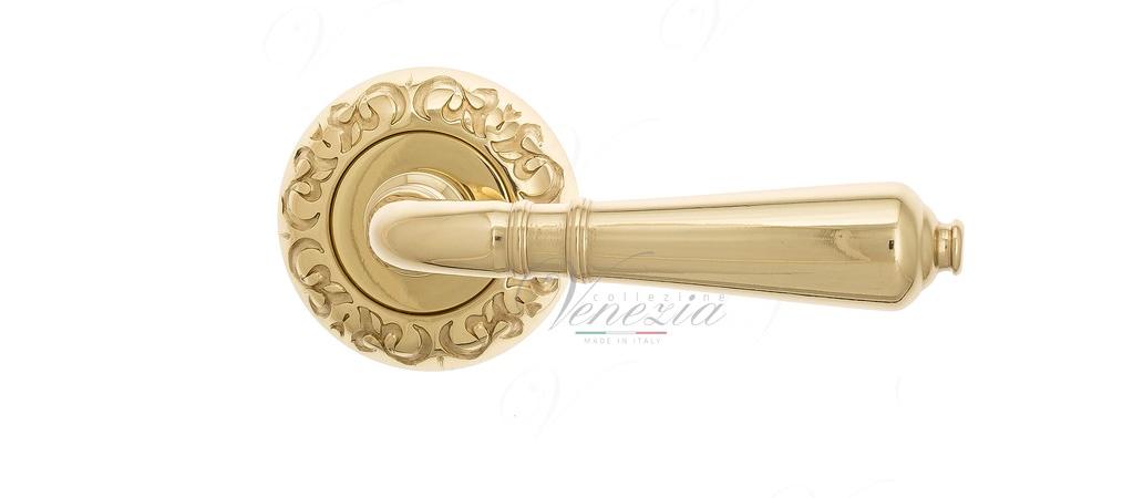 Ручка дверная межкомнатная Venezia Vignole D4 полированная латунь