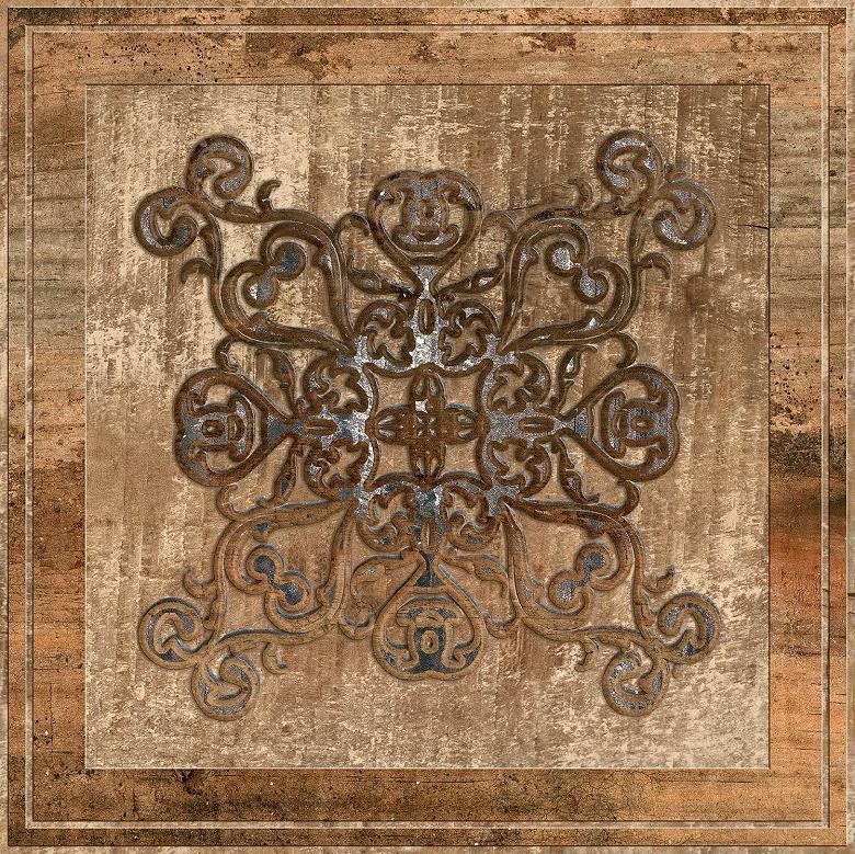 Керамогранит Absolut keramika Newcastle Decor Brown вид 4 из микса декор 45х45