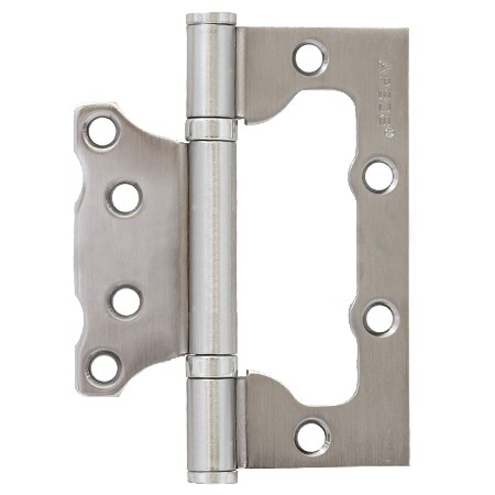Петля стальная накладная дверная без врезки Apecs 100*75*2,5-B2-Steel-CRM матовый хром