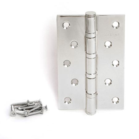 Петля стальная универсальная дверная Apecs 120*80-B4-Steel-CR хром