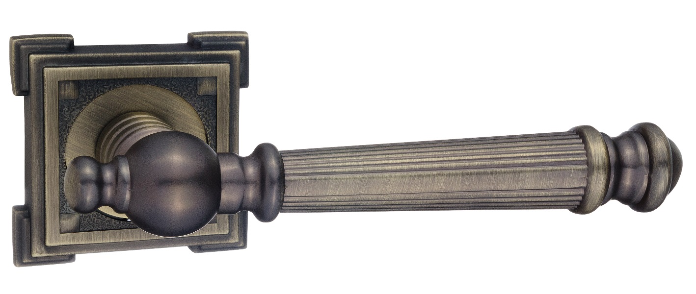 Ручка дверная Classic RENZ INDH 69-19 MAB "Валенсия", бронза ант. мат, декорат.роз.