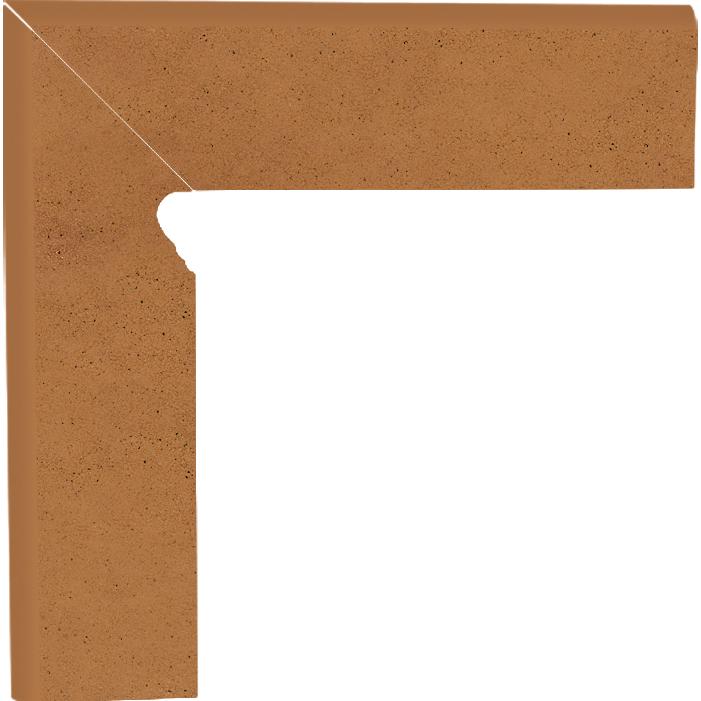 Плитка клинкерная плинтус левый Paradyz Aquarius Brown 2-х эл 8,1х30