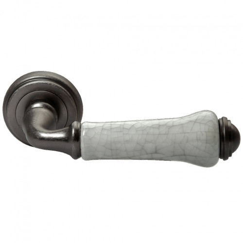 Ручка дверная межкомнатная Morelli MH-41-CLASSIC OMS/GR старое мат.серебро/серый