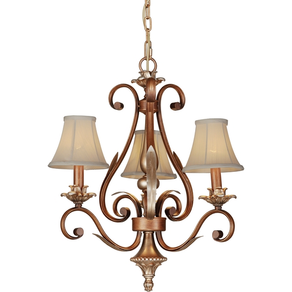 Люстра потолочная N-Light 701-03-52 antique silver + dark brown