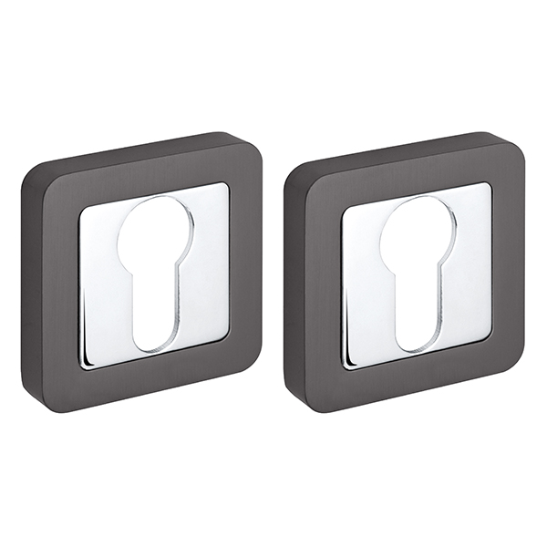 Накладка под цилиндр Fuaro ET XM GR/CP-23 графит/хром