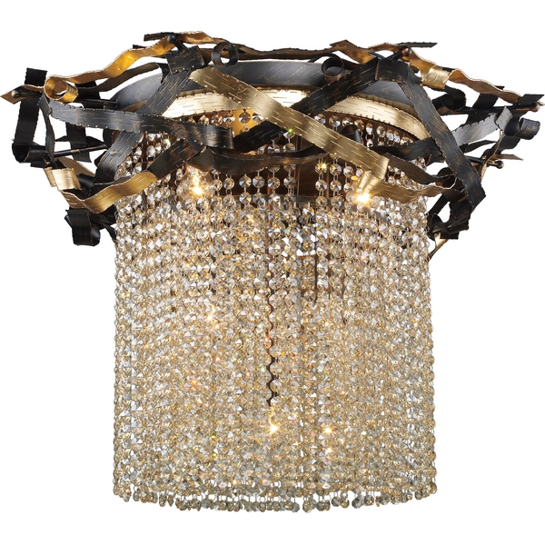 Люстра потолочная N-Light 555-06-03 gold + black + shampagne crystal
