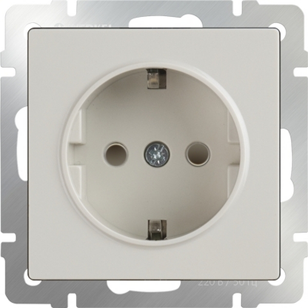 Розетка Werkel Слоновая кость WL03-SKGS-01-IP44-ivory