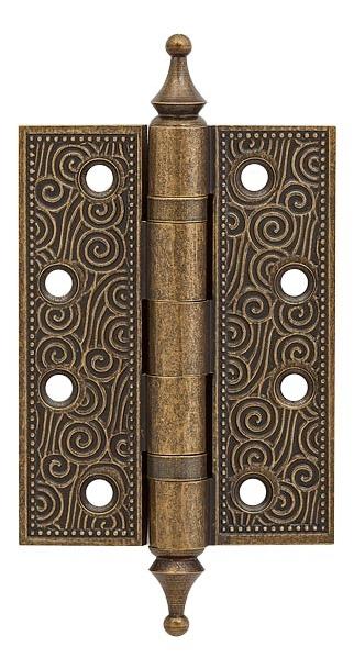 Петля дверная универсальная латунная Armadillo Castillo CL 500-A4 102x76x3,5 OB античная бронза
