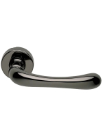 Ручка дверная Morelli Luxury RING R3-E NIN на круглой розетке, цвет - черный никель