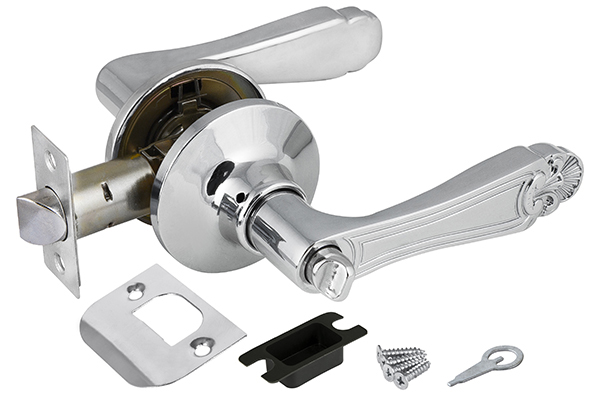 Ручка защелка (кноб) дверная Fuaro 637/BL СP-B (хром) фик.