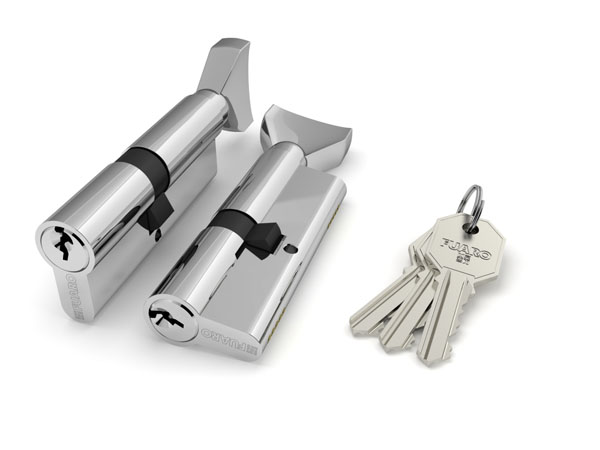 Цилиндровый механизм с вертушкой Fuaro 100 CM 80 mm (35+10+35) 3 ключа CP хром