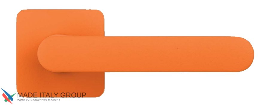 Дверная ручка на квадратном основании COLOMBO ONEQ CC21RSB-C08 матовый закат оранжевый