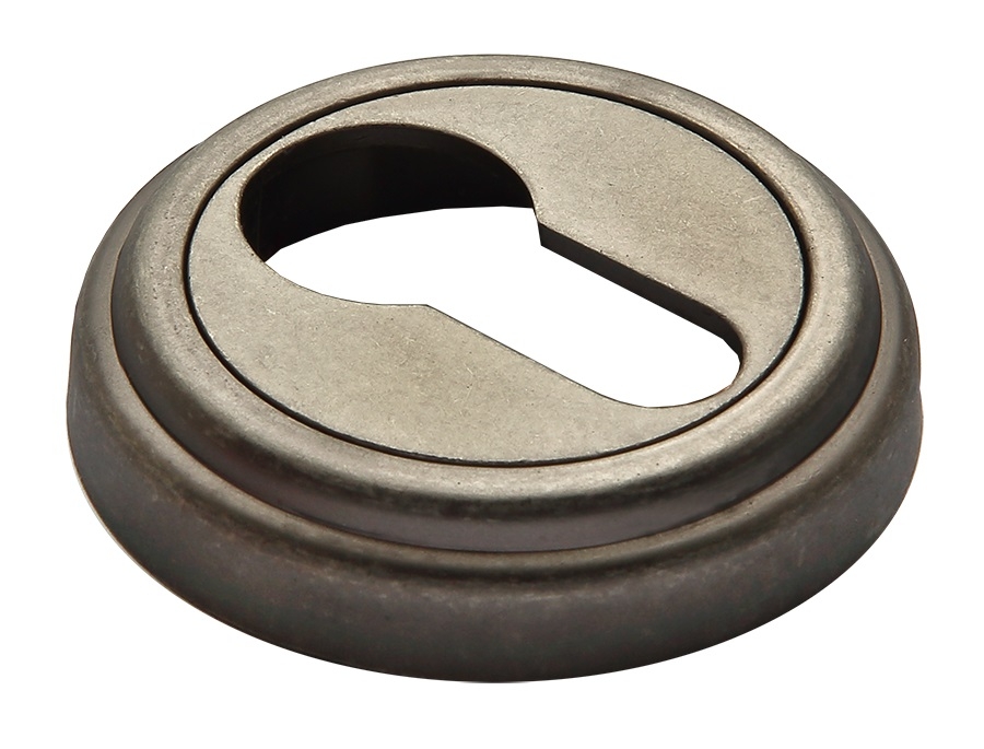 Накладка дверная с квадратным основанием под цилиндр Morelli MH-KH-CLASSIC OMS старое мат.серебро