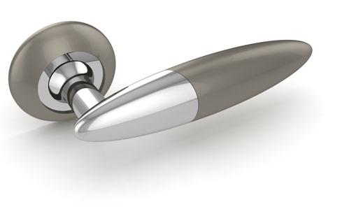 Ручка дверная межкомнатная Fuaro Solo RM SN/CP-3 матовый никель/хром