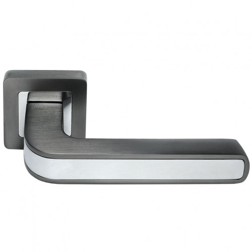 Ручка дверная межкомнатная Morelli MH-46 GR/CP-S55 графит/полированный хром