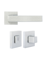 Комплект дверных ручек Morelli MH-54-S6 SSC с заверткой MH-WC-S6 SSC , цвет суперматовый хром