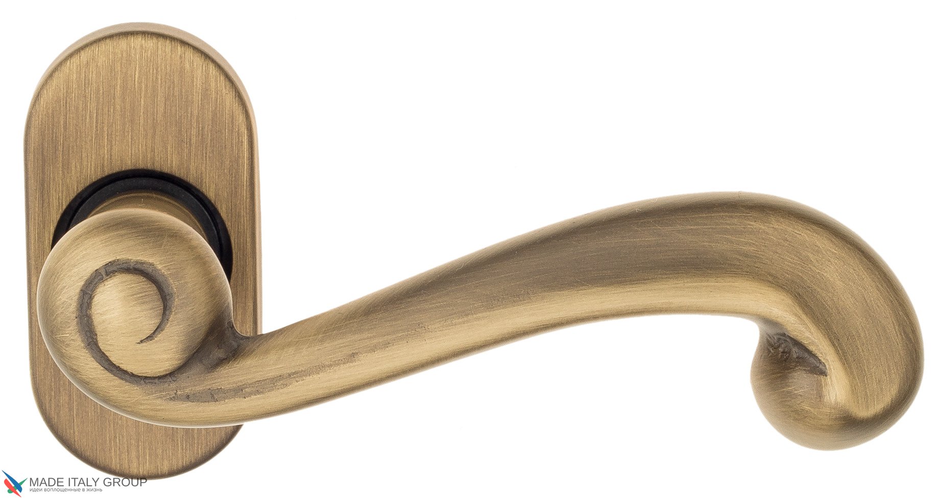 Дверная ручка для профильных дверей Venezia "CARNEVALE" EP матовая бронза