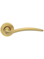 Ручка дверная Morelli Luxury MOGADOR R3-E OSA на круглой розетке, цвет - матовое золото