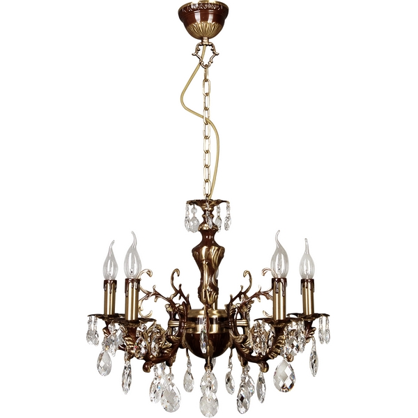 Люстра подвесная N-Light 305-05-52 краповый+бронза
