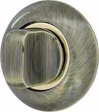 Ручка поворотная Armadillo WC-BOLT BKW8-1AB/GP-7 бронза/золото, без отв. части, для мет.двери