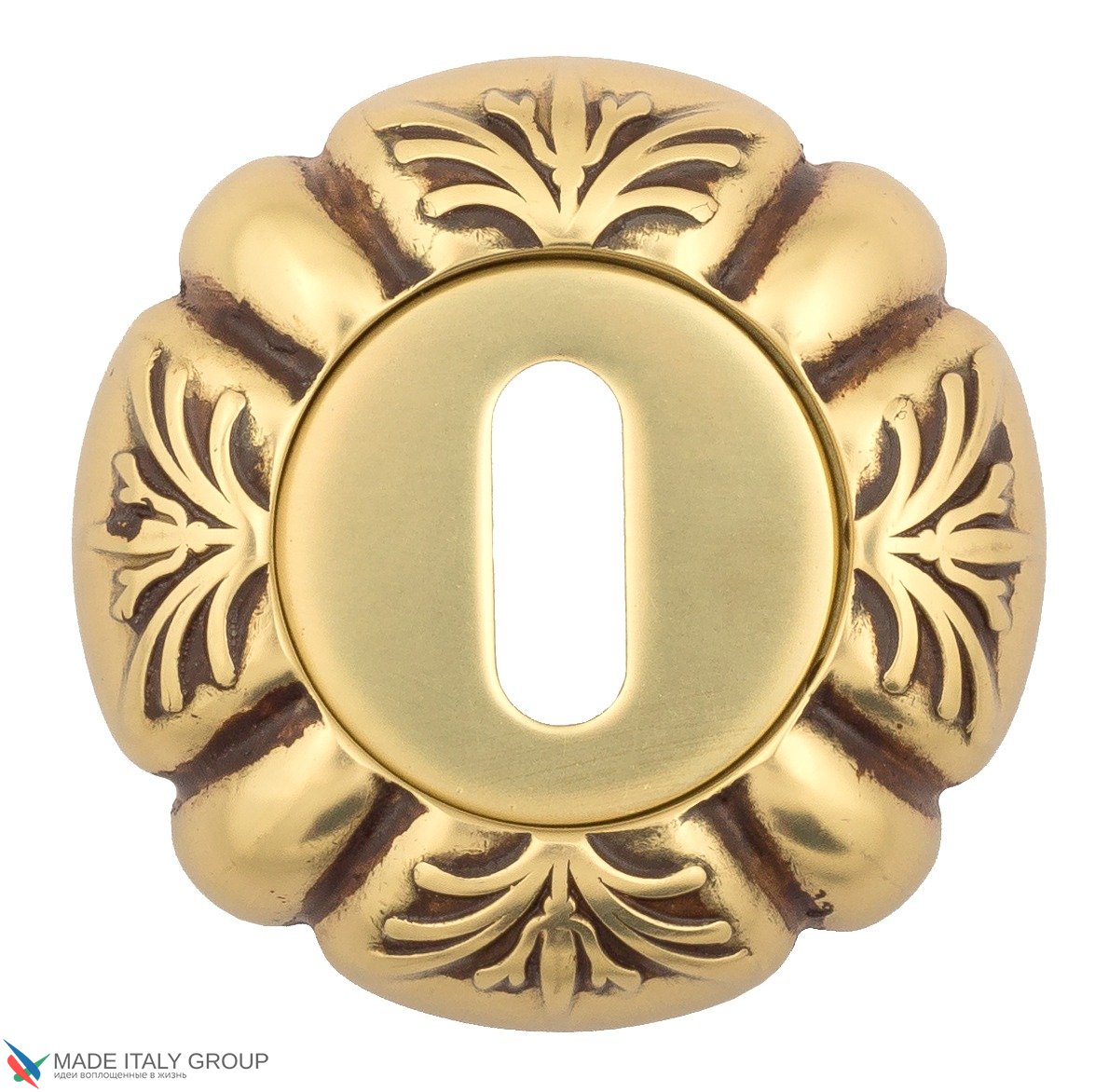 Накладка дверная под ключ буратино Venezia KEY-1 D5 французское золото + коричневый (2шт.)