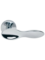 Ручка дверная Morelli Luxury LUNCH PF CRO раздельная на круглой розетке, цвет хром, латунь