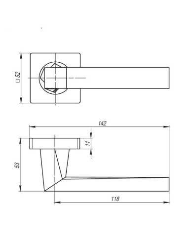 Комплект: Ручки Armadillo Corsica SQ003-21CP-8 + Завертка BK6.R.LD54 CP-8 хром