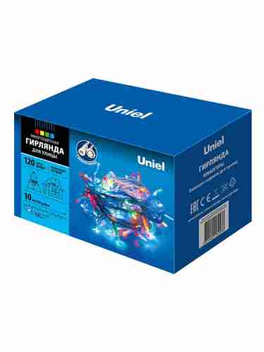 Уличная светодиодная гирлянда Uniel 220V разноцветный ULD-S1000-120/SWK Multi IP67 UL-00007202