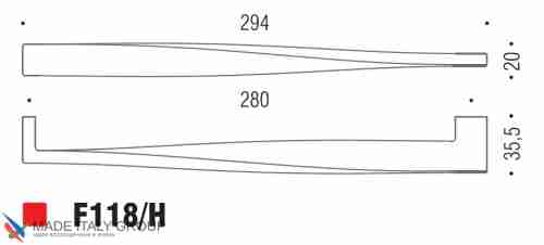 Ручка скоба модерн COLOMBO DESIGN F118H-CR полированный хром 280 мм