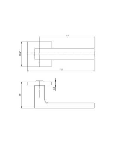 Комплект: Ручки Armadillo SKY USS WH-19+Завертка+Бесшумный замок и Петли Fuaro/белый