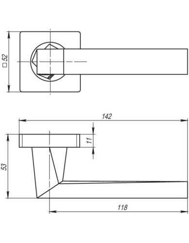Комплект: Ручки Armadillo CORSICA SQ003-21 MWSC-33+Завертка+Бесшумн замок Fuaro/итальянский тисненый