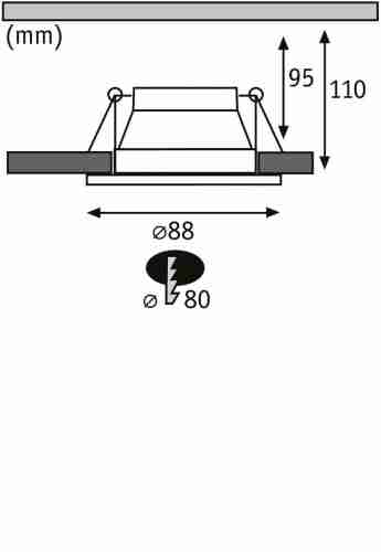 Встраиваемый светильник Paulmann EBL Cole 93395