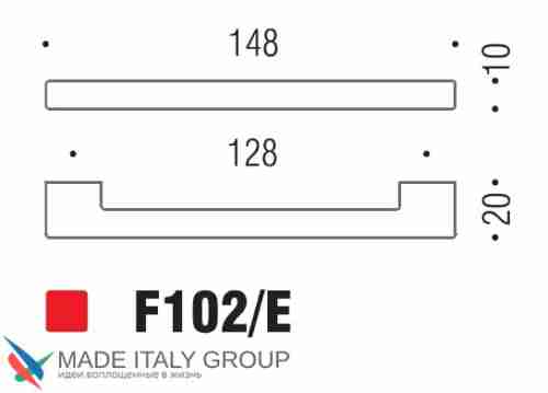 Ручка скоба модерн COLOMBO DESIGN F102E-CM матовый хром 128 мм