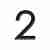 Цифра "2" самоклеящаяся ABS (50х37) (FUARO) BL черный