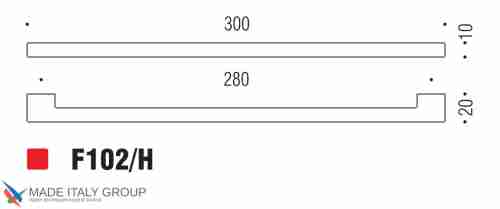 Ручка скоба модерн COLOMBO DESIGN F102H-NM матовый черный 280 мм