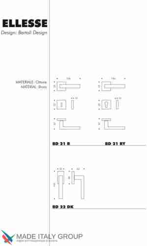Дверная ручка на квадратном основании COLOMBO Ellesse BD21RSB-CR полированный хром