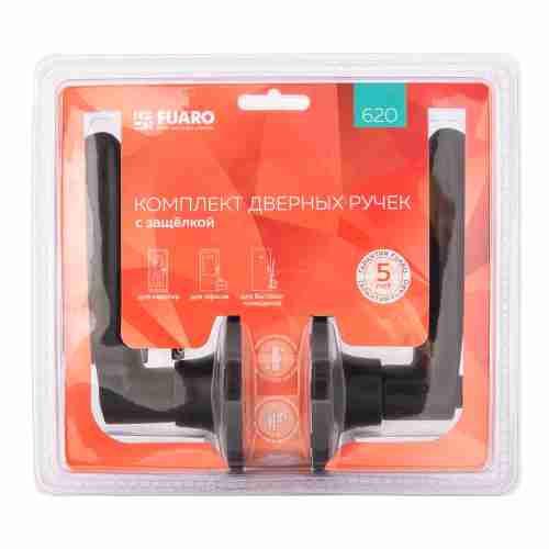 Ручка защелка 620/BL BL-E (черный) кл/фик.