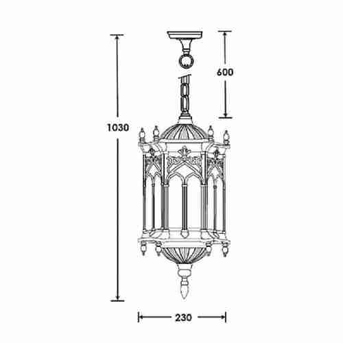 Уличный подвесной светильник Oasis Light 89905L 89905L Bl