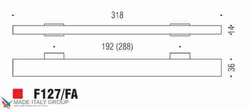 Ручка скоба модерн COLOMBO DESIGN F127FA-CR полированный хром 192-288 мм
